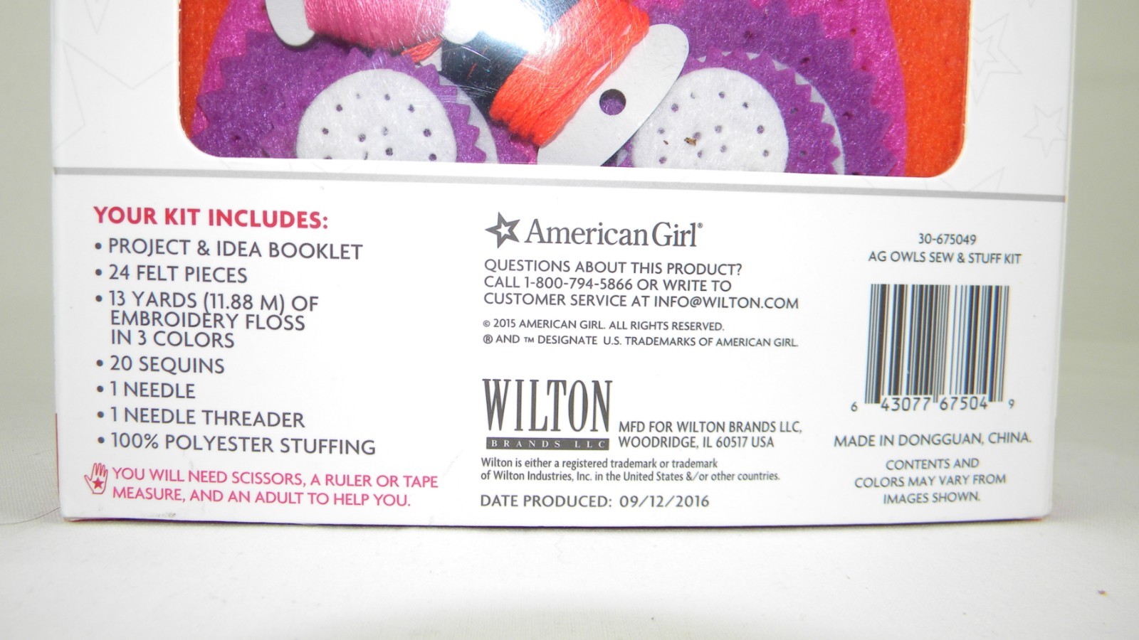 American Girl Sew & Stuff Kit Craft For You Make 2 Stuffed Owls Brand New in Box