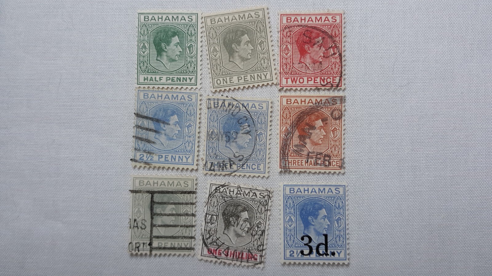 Bahamas Stamp SC 100, 101A & 115 MH & 101A, 102, 103B, 105A &110 used