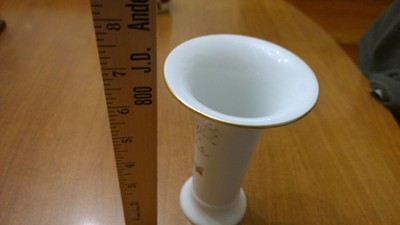 Antique KPM Trumpet Vase Imperial Orb Sceptor Porcelain butterfly C. 1800's