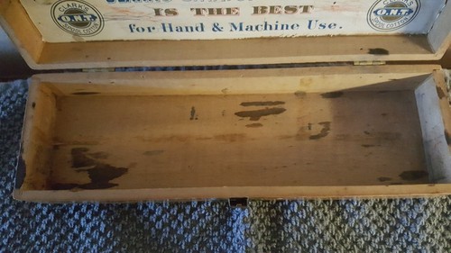 Charles Tollner Antique Wooden Advertising Pencil Box