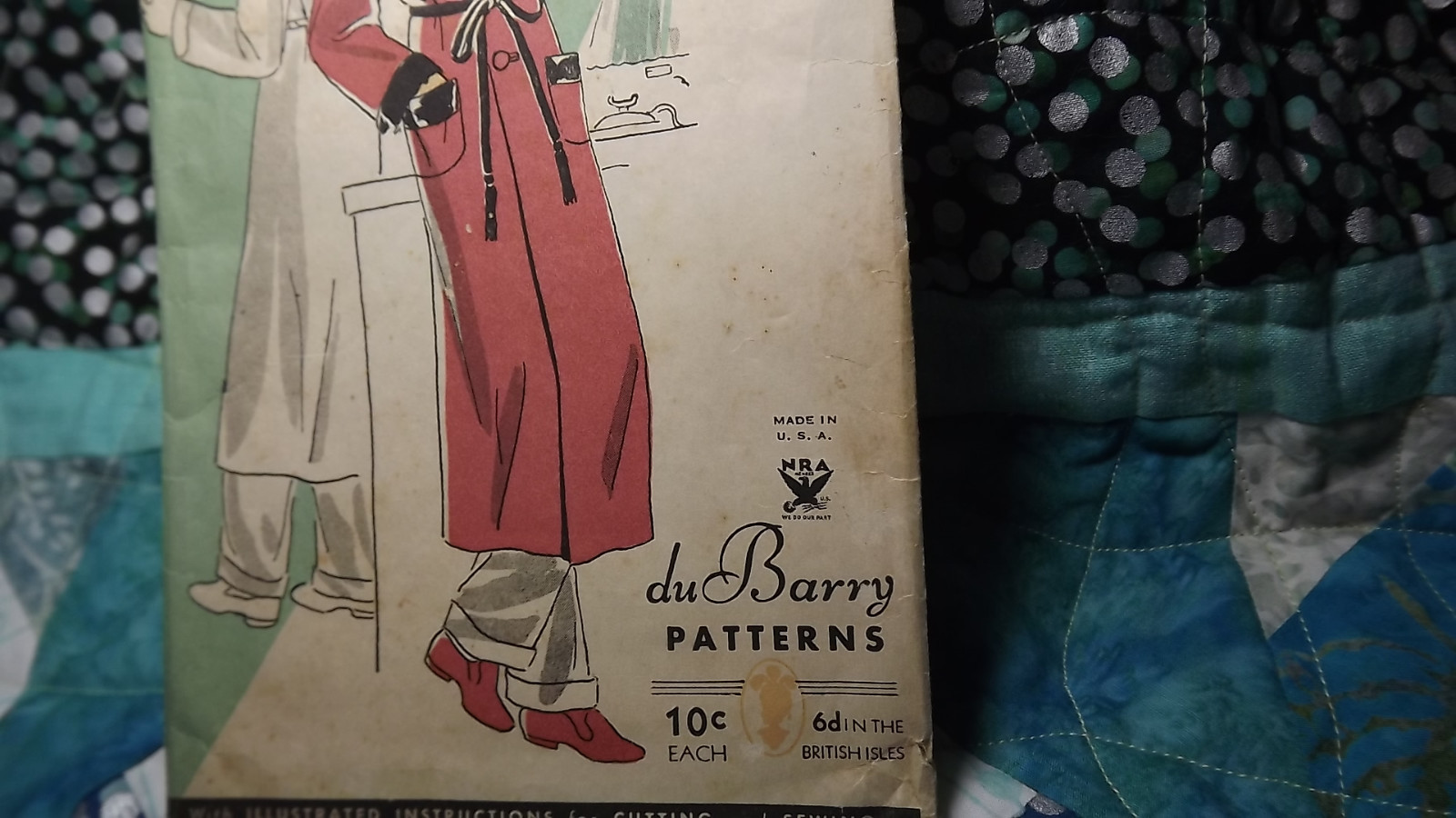 1930s Vintage Mens Dressing Gown Smoking Robe GLAMOUR