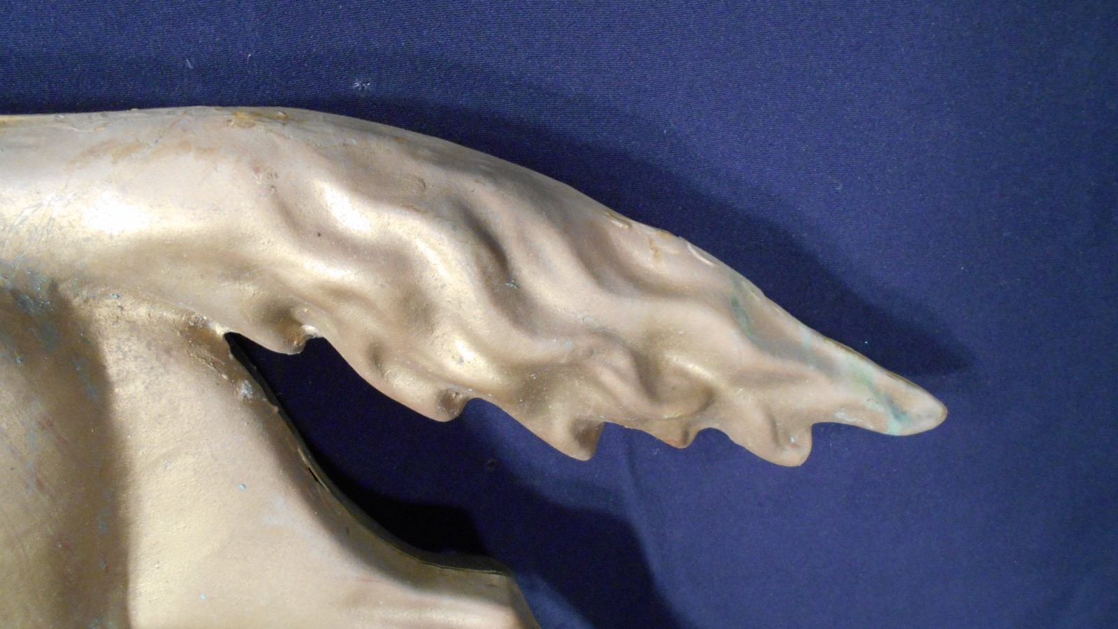 ANTIQUE 19th EARLY 20th CENTURY GOLD PAINTED COPPER HORSE WEATHERVANE