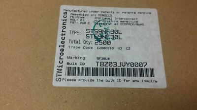 (5 PCS) STS9NF30L ST MICRO MOSFET N-CH 30V 9A 8-SOIC ROHS