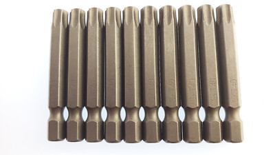 Torx T40S T40 T Screwdriver Drill Power Insert Bit 50 Pack bulk with hole