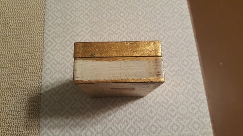 Florentine Toleware Italy Wood Jewelry Box 6x4