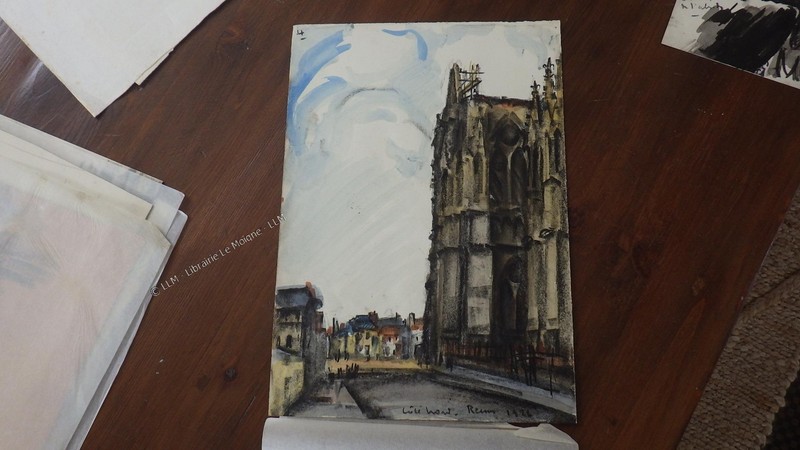 1925.Cathedrale De Reims   (Dessin).Jean Charles Contel