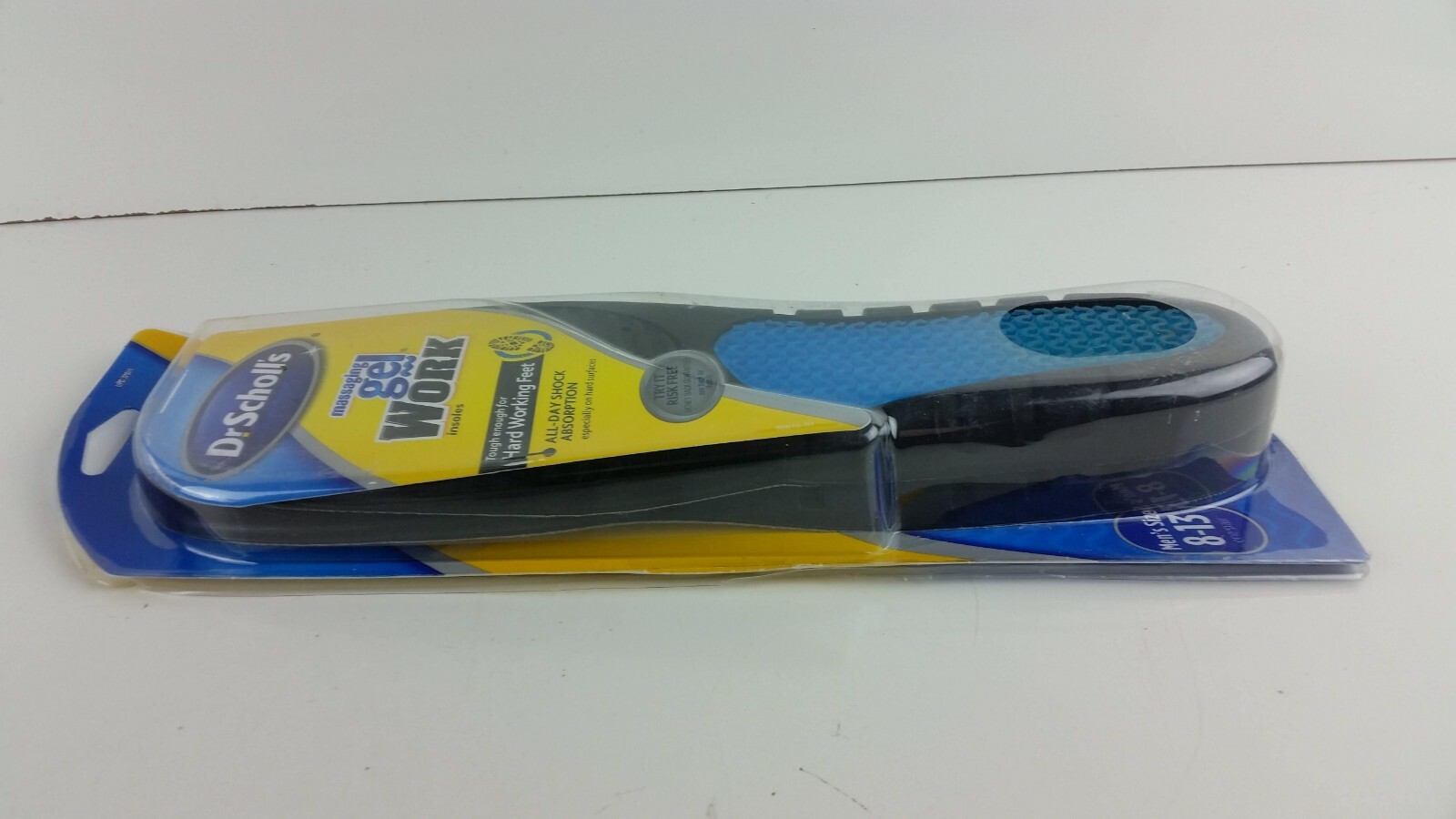 Dr. Scholls Massaging Comfortable Gel Work Insoles Relax Mens Sizes 8-13, 1 Pair