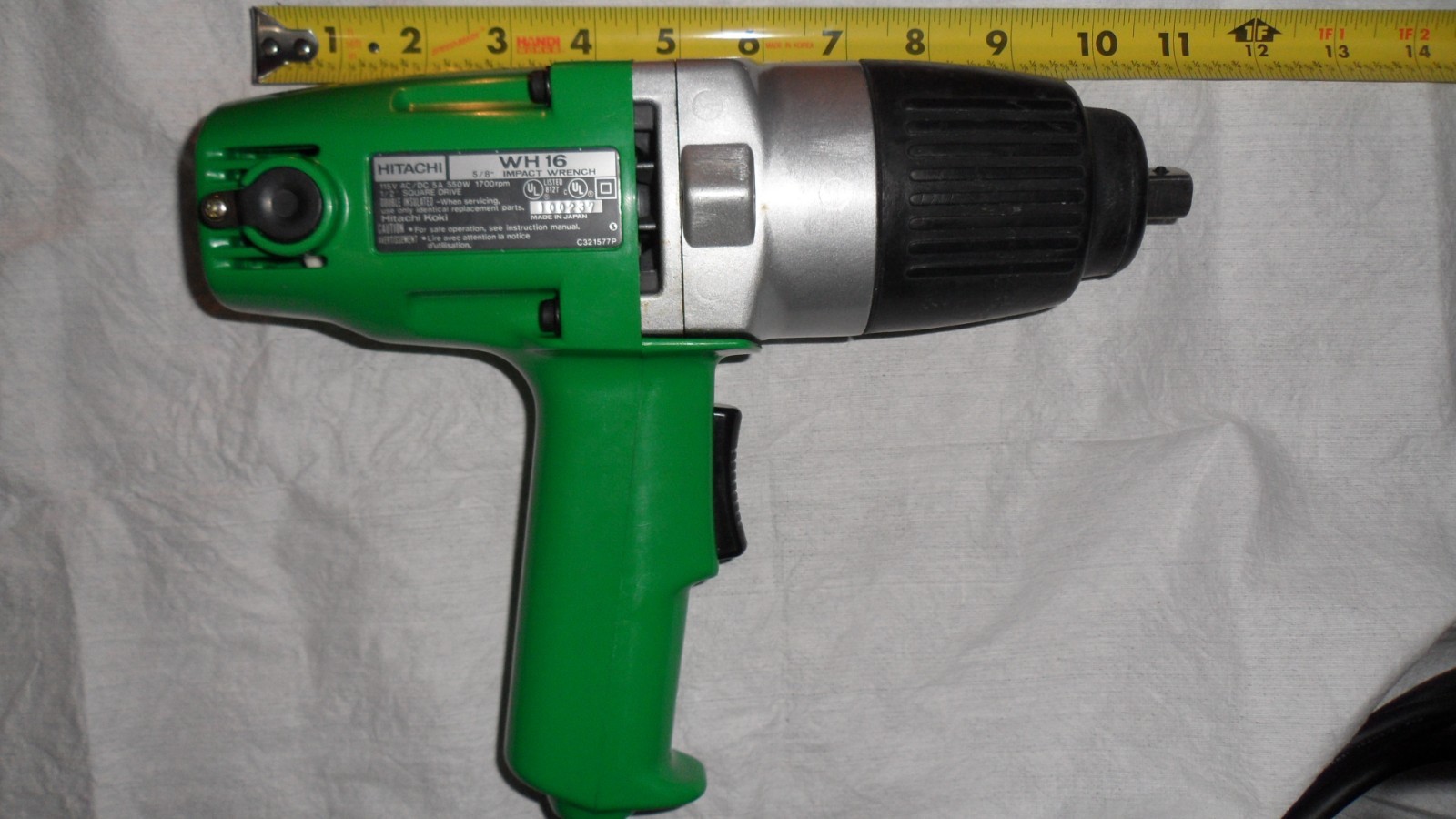 HITACHI WH 16 5/8” IMPACT WRENCH 550W 1700 RPM 1/2