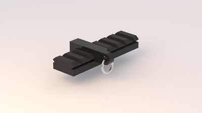 Pack of 3 - Picatinny Rail Key Chain Mount | Gun Charm / airsoft paintball nerf