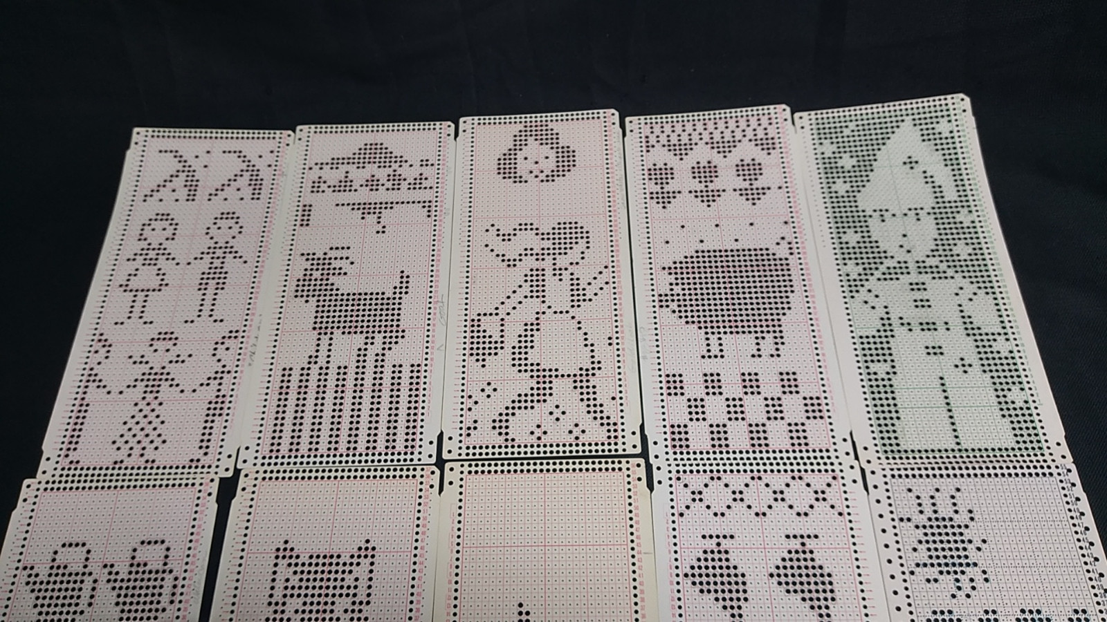 21 Children Seasonal Punch Cards for Brother Knitting Machines Singer Silver