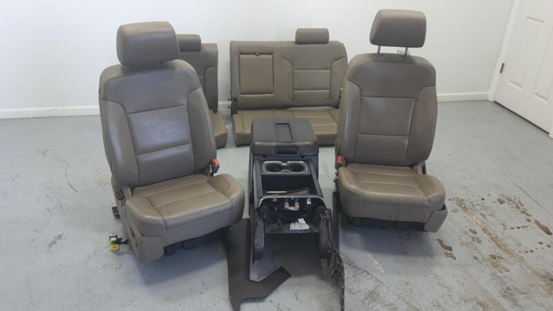 2014-2019 Chevy Silverado 1500 Tan Leather Front & Rear Seats W/console