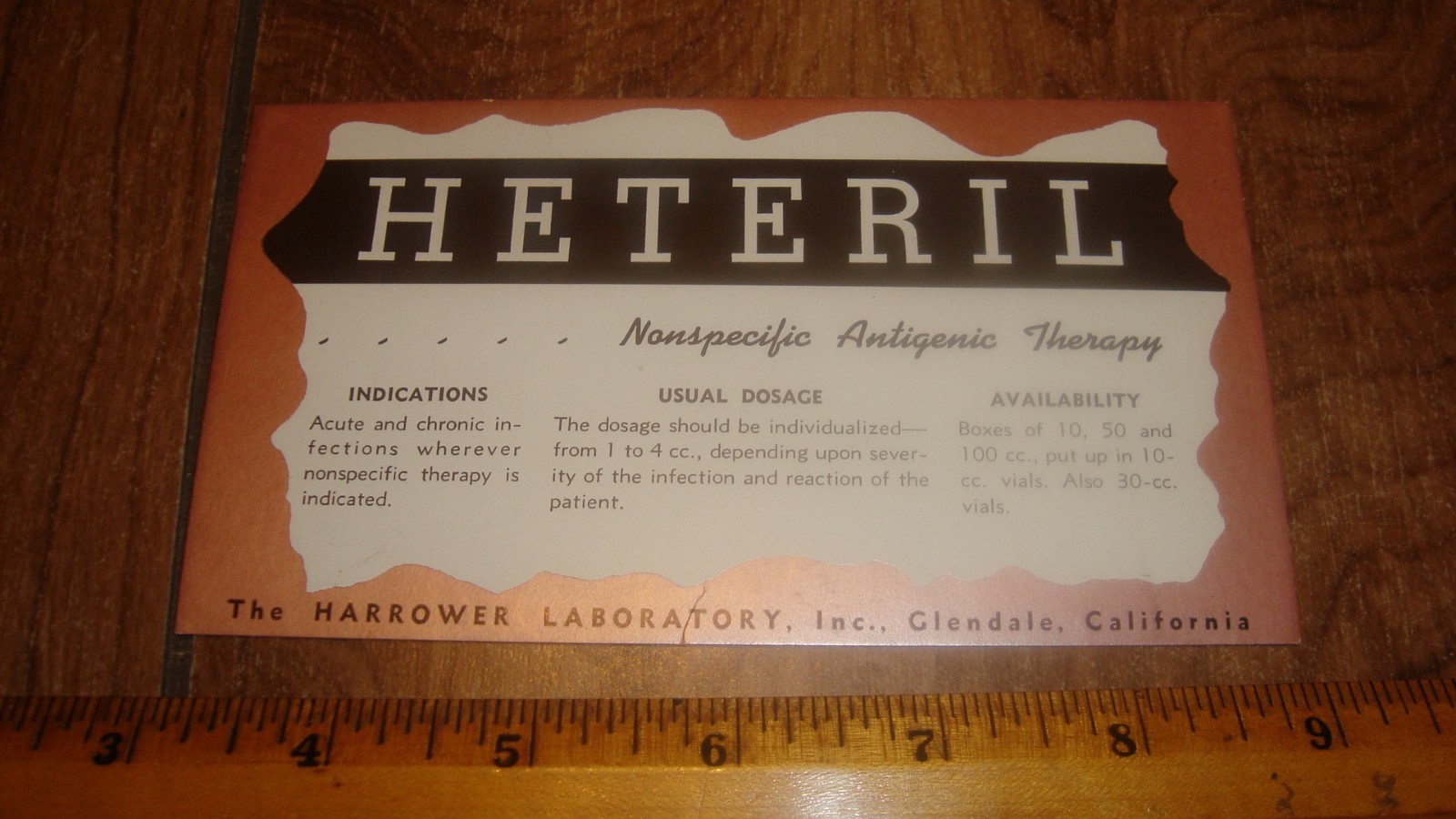HERERIL THE HARROWER LABORATORY GLENDALE CA.  INK BLOTTER MEDICAL FREE SHIPPI