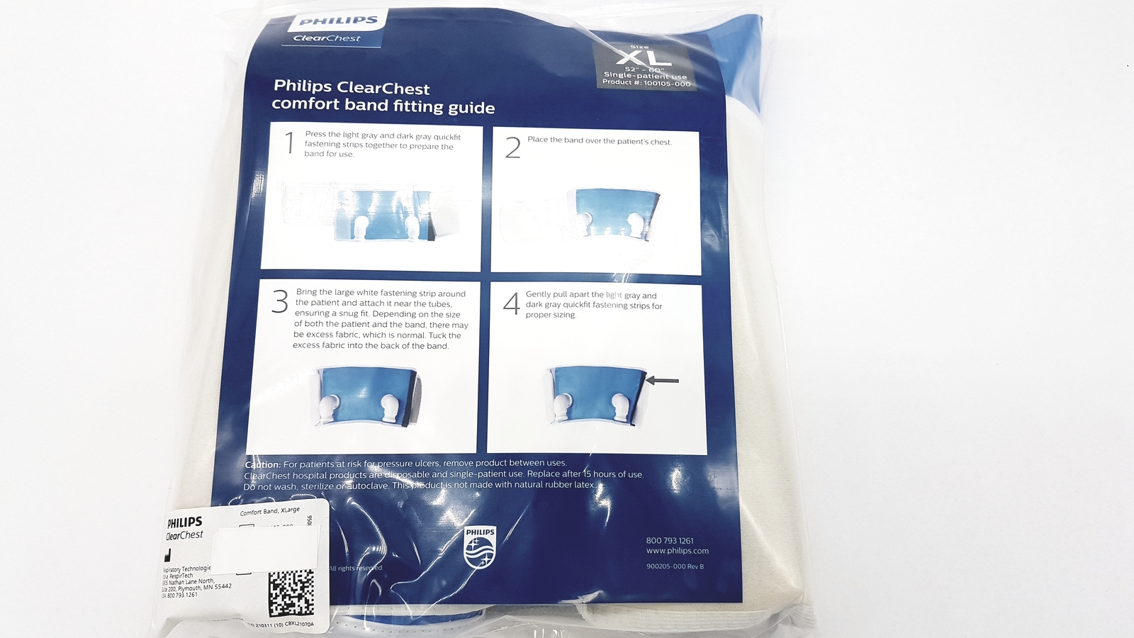Philips Clear Chest Comfort Band, XLarge Single Patient Use for | eBay