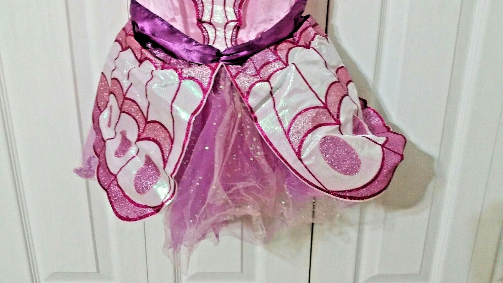 Purple Butterfly Halloween Costume Outfit Dress Headband Wings Size Child S(4-6)