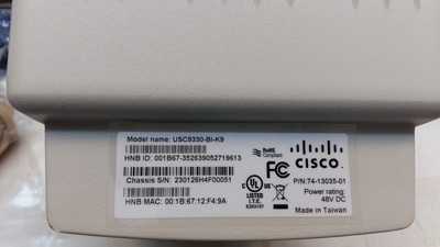 Cisco USC9330-BI-K9 Chassis 48VDC 74-13035-01