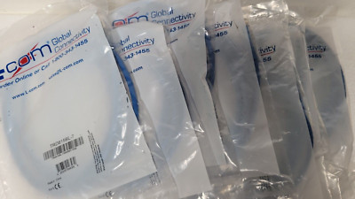 Lot of 9 L-COM - RJ45 Ethernet Patch Cable Cat5e Blue NEW 7FT - TRD815BL-7