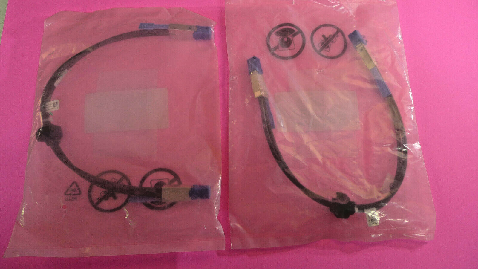 (LOT OF 2) New Dell PowerVault MD1400 Mini HDD To Mini SAS HDD Cable WTCFX