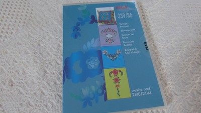 PFAFF 2140/44/70 VINTAGE BOUQUETS #339 Creative Design Card/Case/Leaflet Sealed