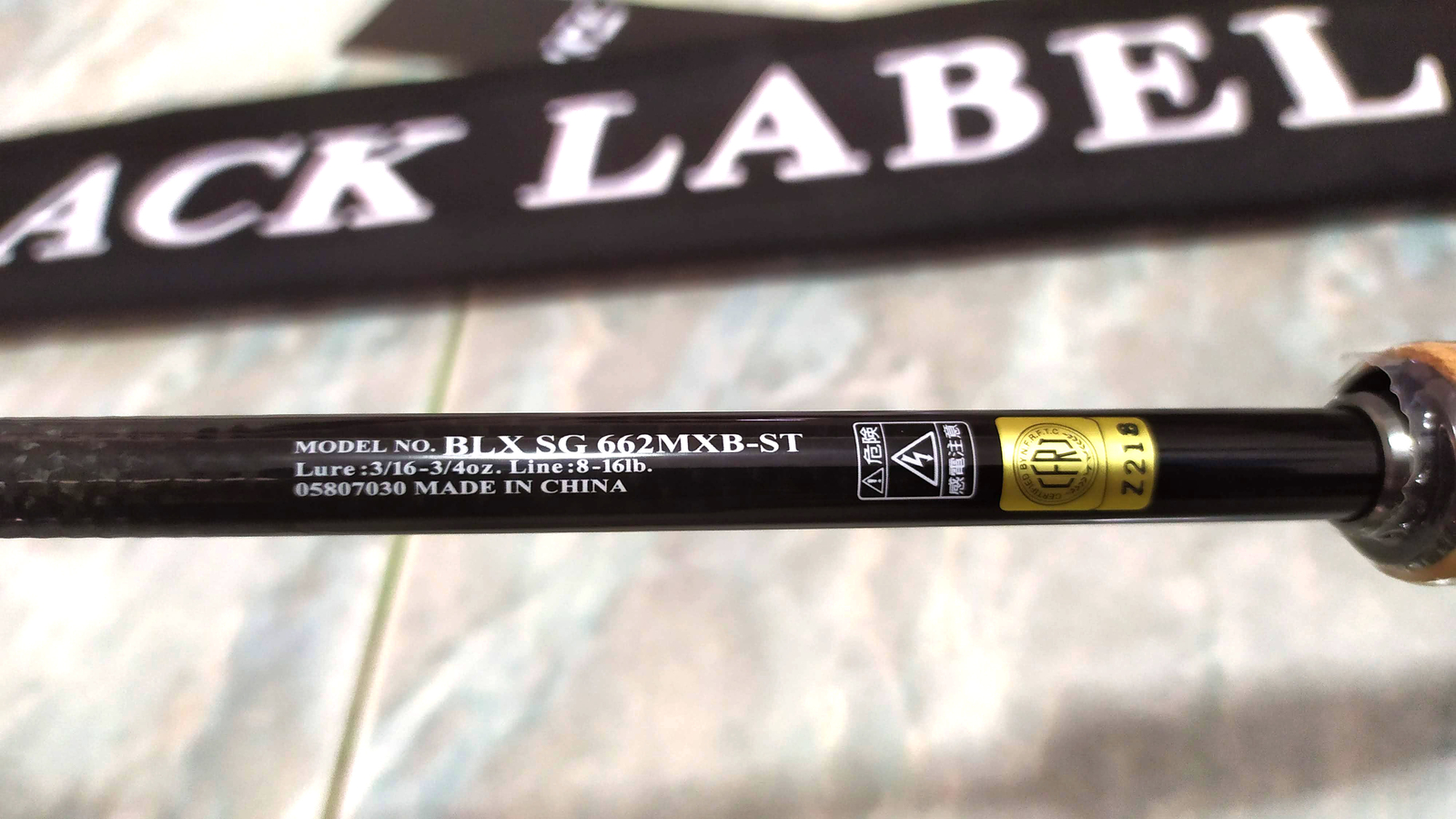 Daiwa BLACK LABEL SG 662MXB-ST Bait Bass Rod Center Cut 2 Daiwa BLACK LABEL SG 662MXB-ST Bait Bass Rod Center Cut 2