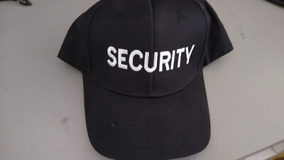 Security Baseball type hat-Black