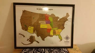 Landmass Scratch Off Map Poster of the United States - 17x24 inch U... BRAND NEW