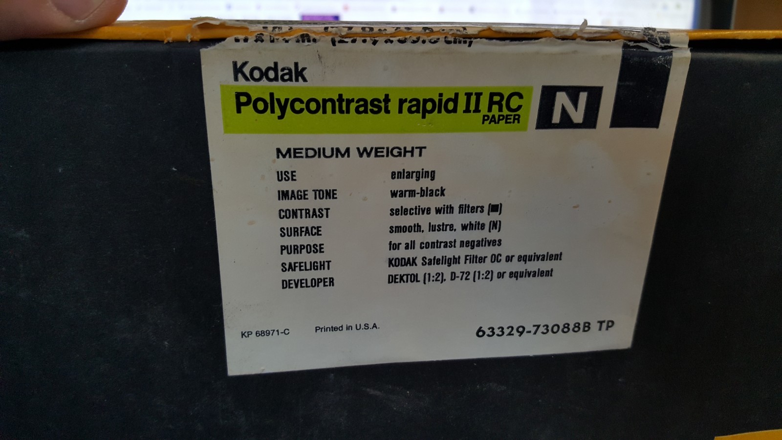 Kodak Polycontrast Rapid Base paper  11