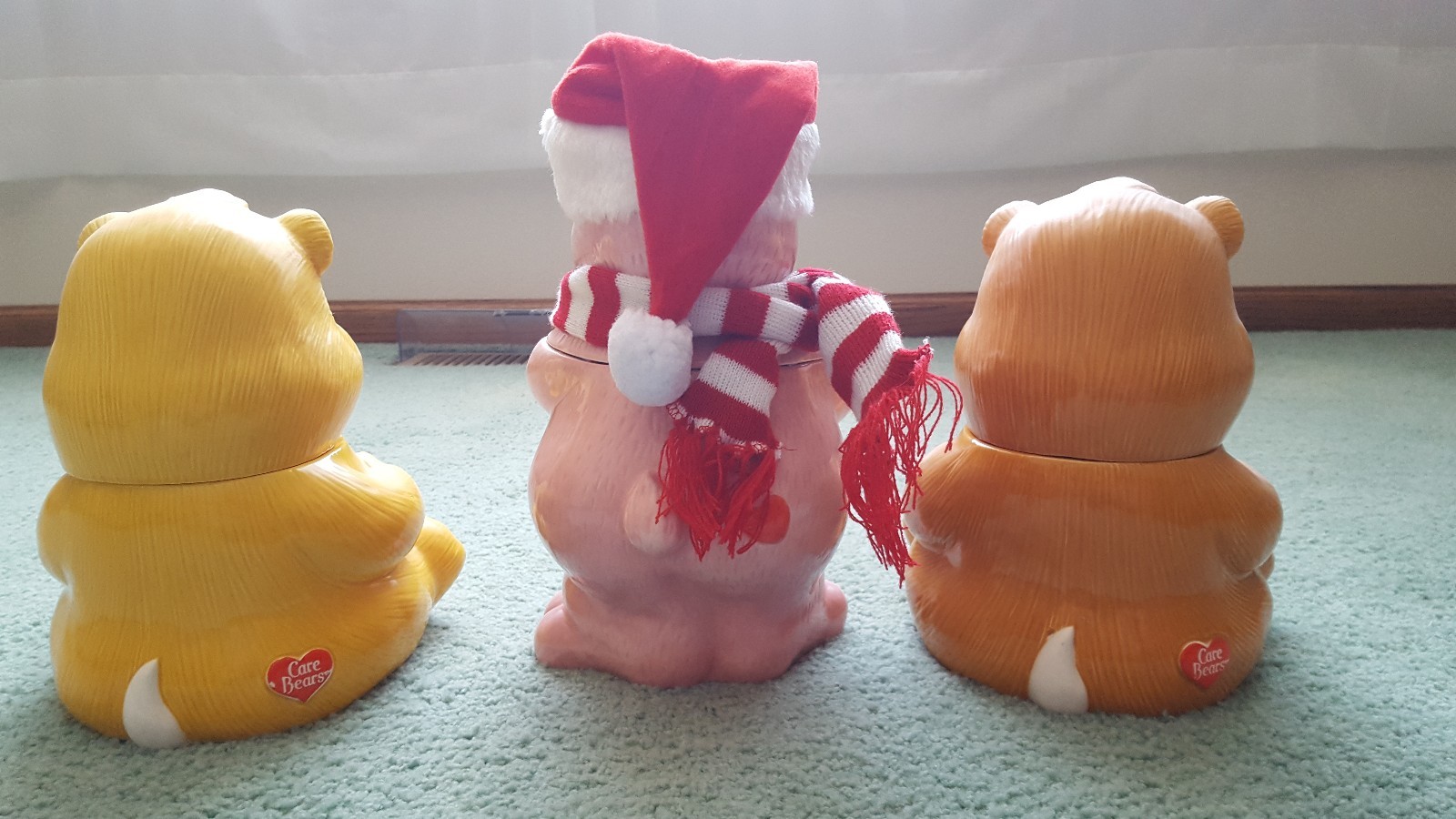 Complete Set Of The 3 Rare True Original HTF Care Bear Cookie Jars