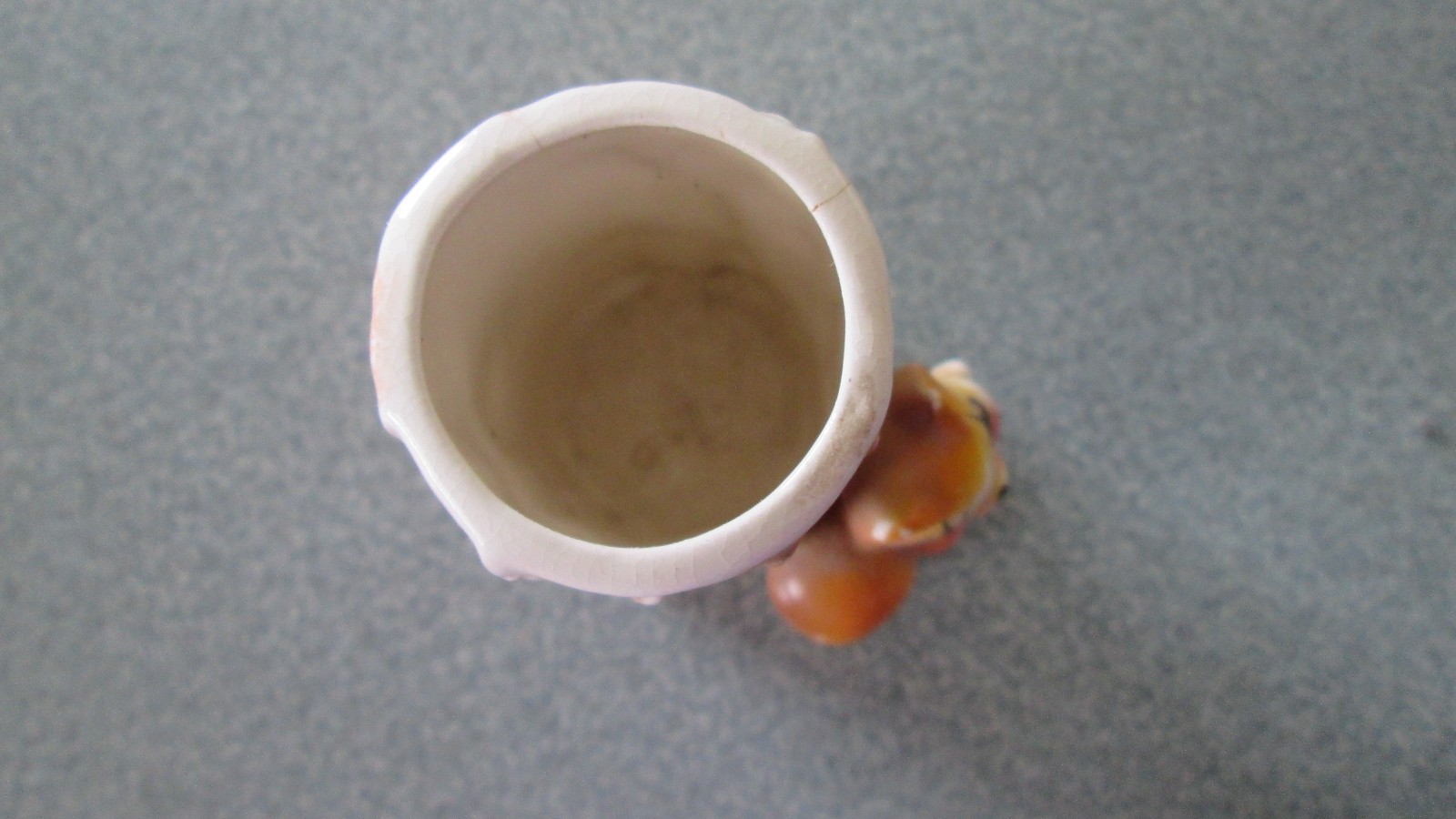 OLD Vintage Toothpick Holder Japan Pottery  Squirrel w/ Tree