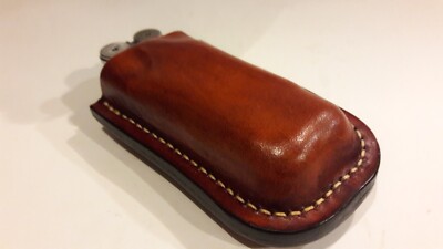 Leatherman wave plus leather sheath handmade saddle brown color. Sheath only.