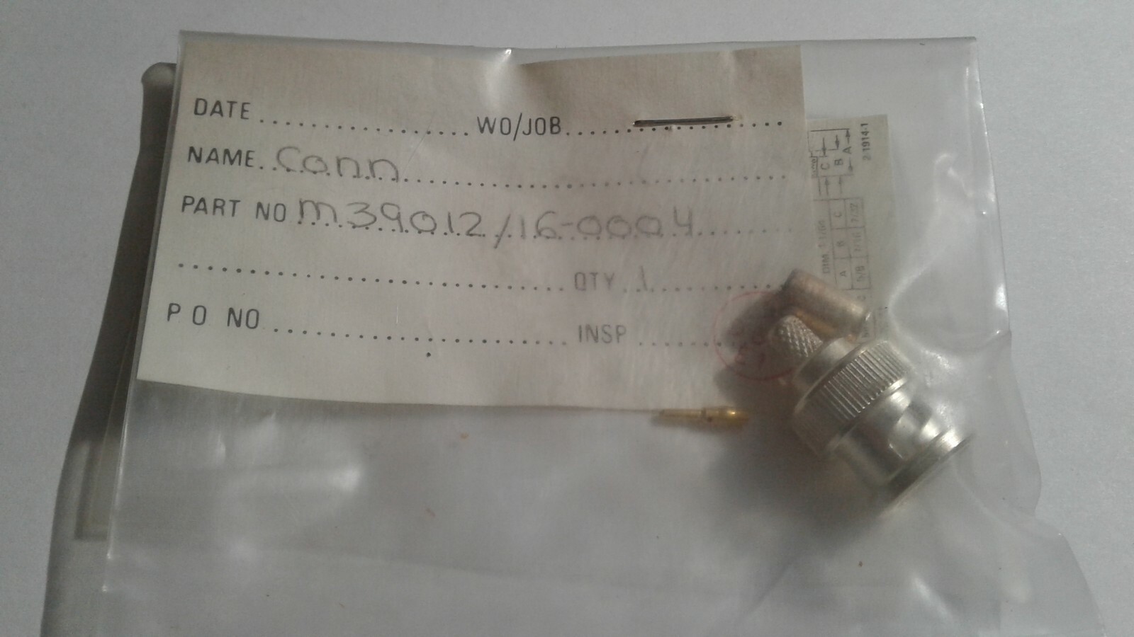 1 pc) M39012/16-0004, AMPHENOL, CONN | eBay
