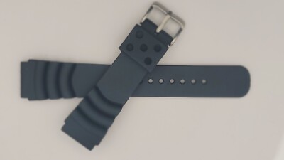 SOFT RUBBER BAND STRAP FOR SEIKO DIVERS WATCH 22MM BLACK FREE SHIPPING Z22