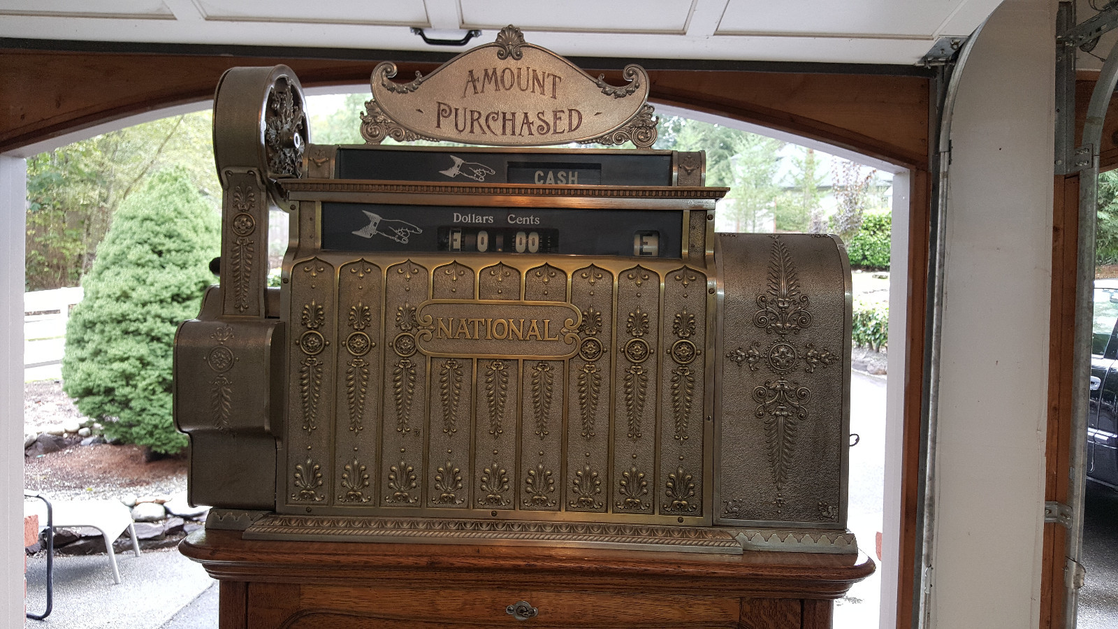 Antique, 4 Drawer National Cash Register, c.a. 1890-1900s Solid Quarter Sawn Oak