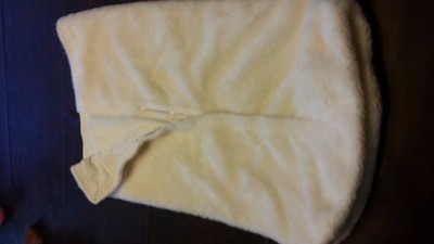 HOLIDAY TIME ! Infants 0-6 Mo. Hand Made Faux Fur Hoody Jacket w Matching Buntin