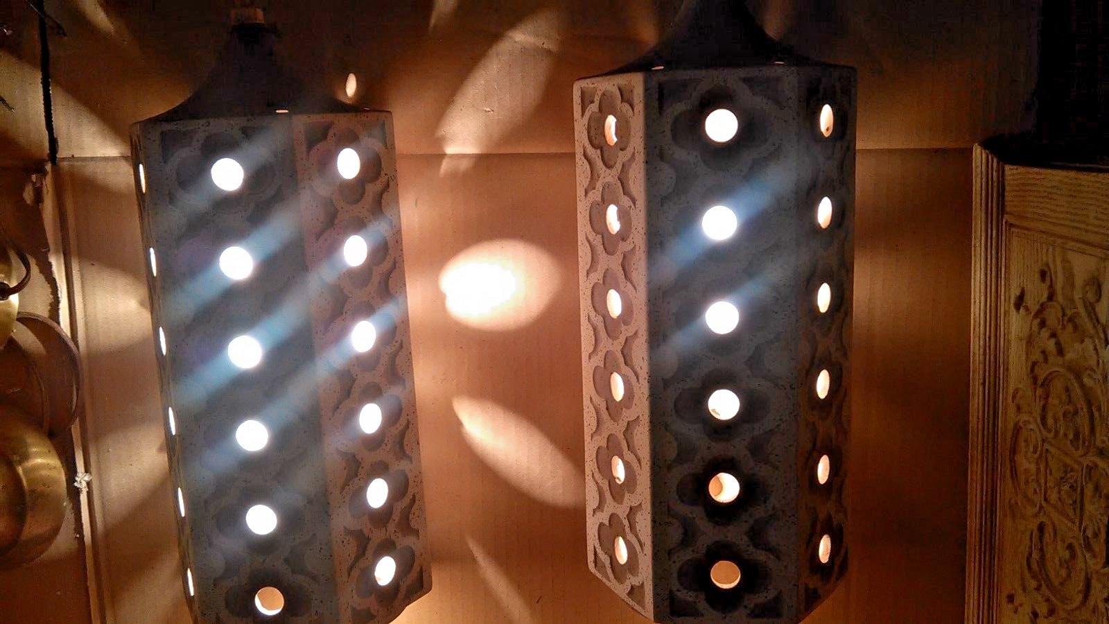 MID CENTURY MODERN SOUTHWESTERN  CERAMIC PENDANT POTTERY CHANDELIER SWAG LAMP