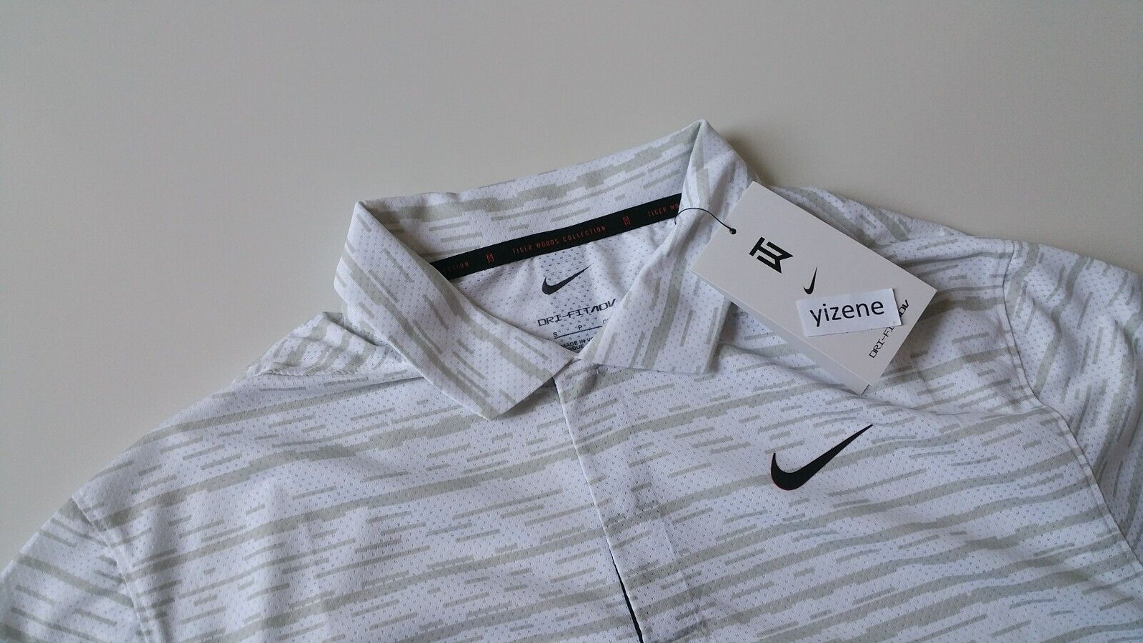 New Nike Dri-Fit ADV Tiger Woods TW Striped Golf Polo Shirt New Nike Dri-Fit ADV Tiger Woods TW Striped Golf Polo Shirt