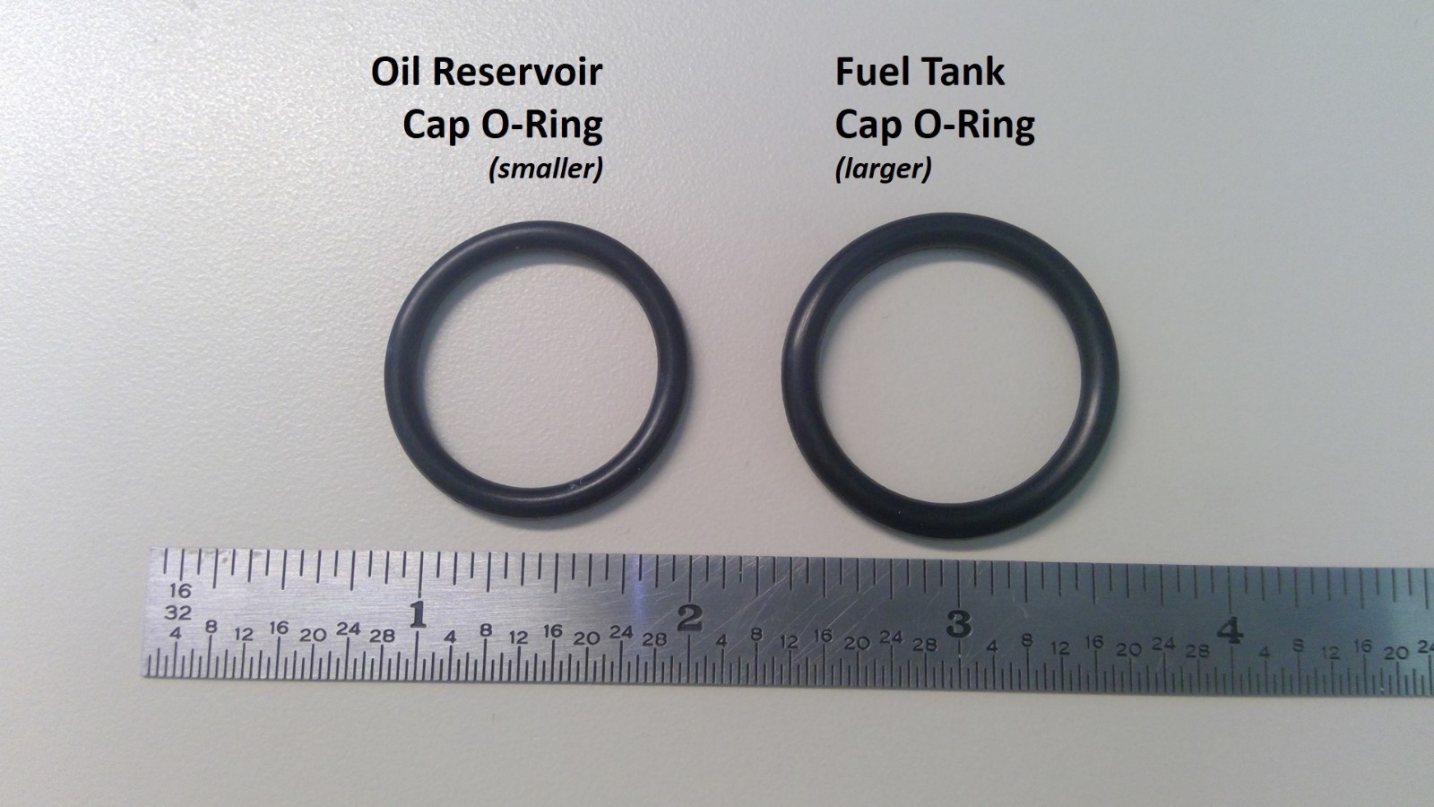Stihl Gas Cap o-ring and Oil Reservoir o-ring for smaller Stihl Chainsaws