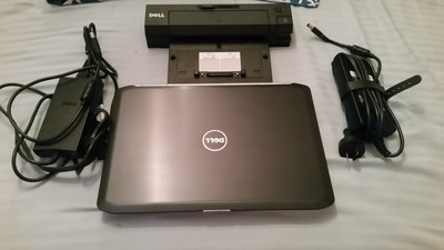 Dell latitude 14 inch laptop with intel core i5, windows 7, docking station, bag