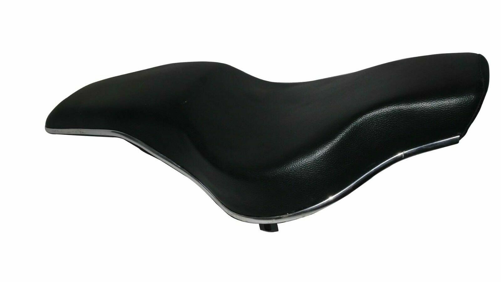 Fits Royal Enfield Classic 350 500 Early Dual Seat Black With Chrome Edging 