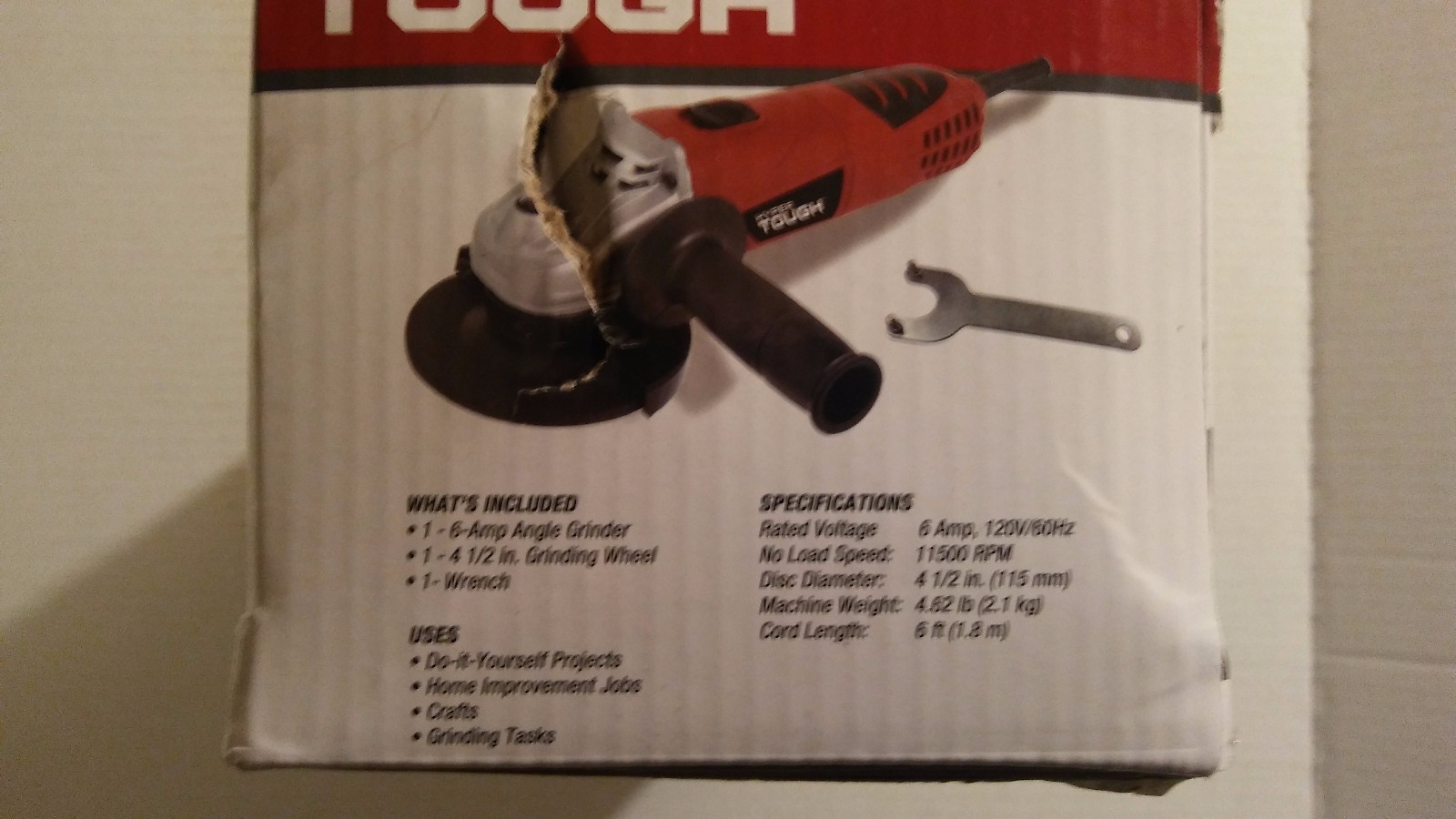 Hyper Tough 6.0 Amp Angle Grinder