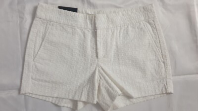NEW BANANA REPUBLIC HAMPTON FIT MODERN VERSATILE WHITE PETITE SHORT PANT SIZE 0