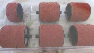 Stampin' Up! Lot of 38 rubber rolling wheel stamps handles edgers, some new