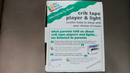 The First Years Crib Tape Player & Light #4103 Plays Audio Cassettes New
