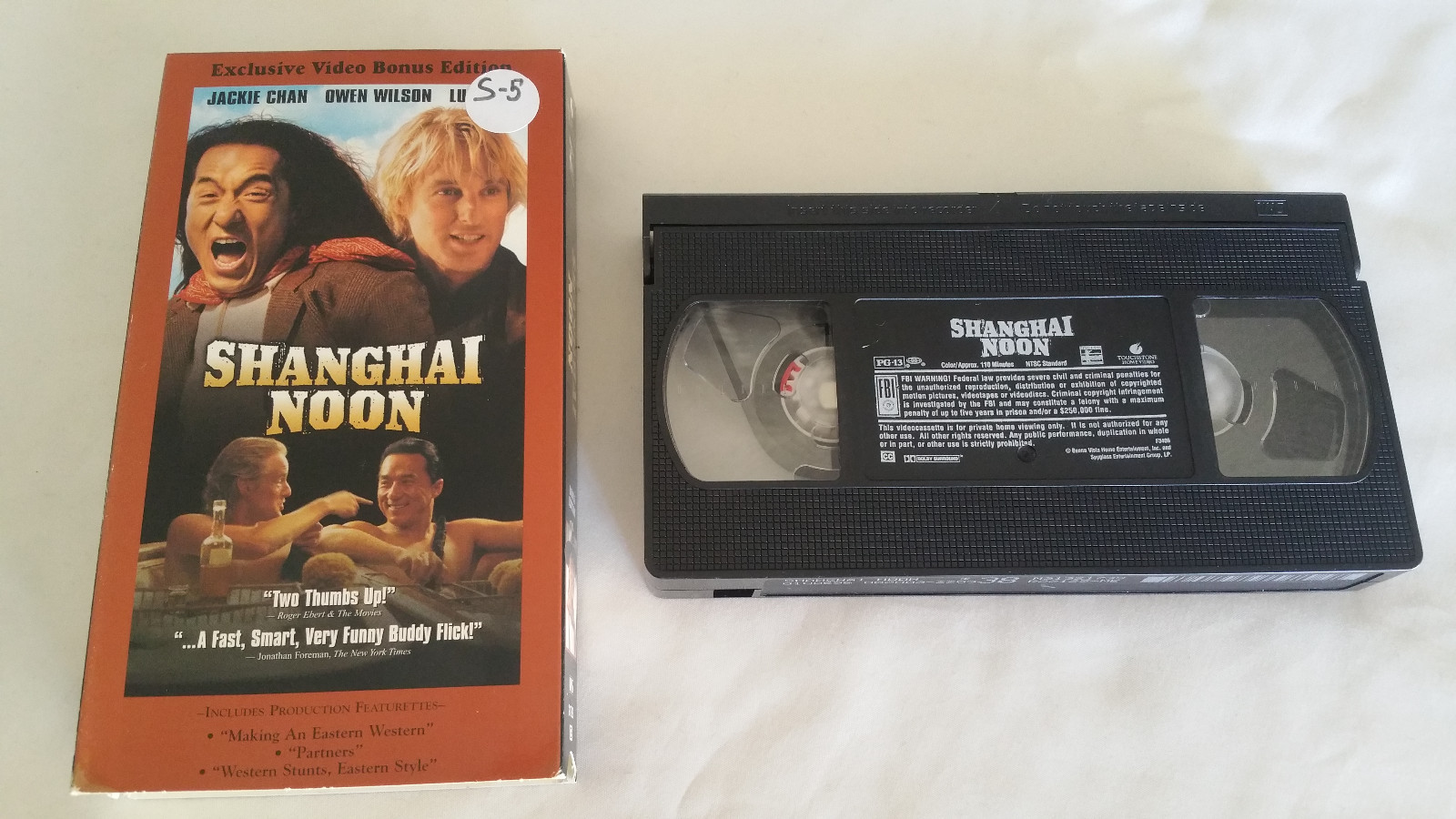 Shanghai Noon 2000 VHS Movie Jackie Chan Owen Wilson Roger