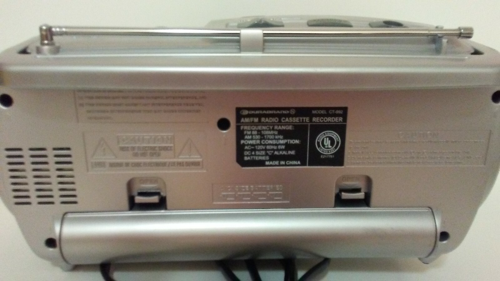 Durabrand Portable Radio Cassette Recorder, Tested WORKS