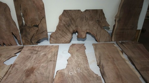 Pacific Black Walnut claro veneer extreme grain and figuring 9 pcs.