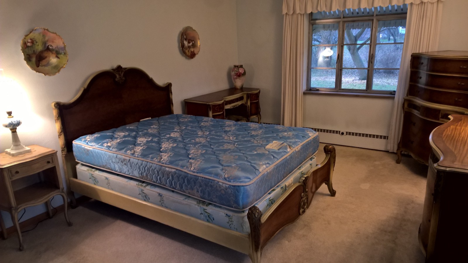 Vintage French Provencial Inlaid 5-pc. Bedroom Set