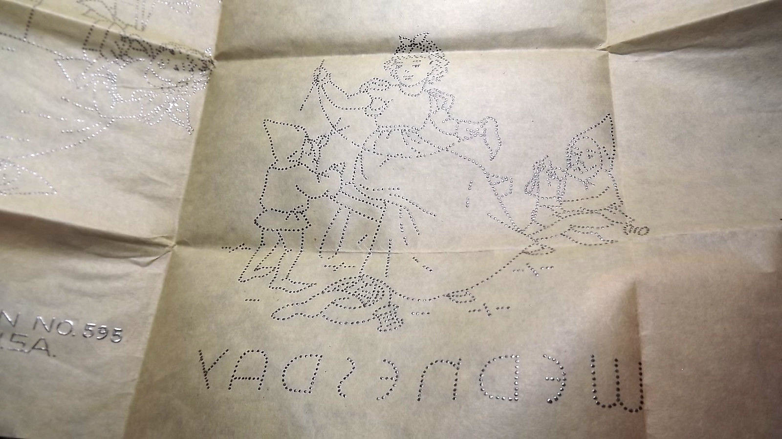 Original Snow White & Dwarves DOW transfer pattern sheet