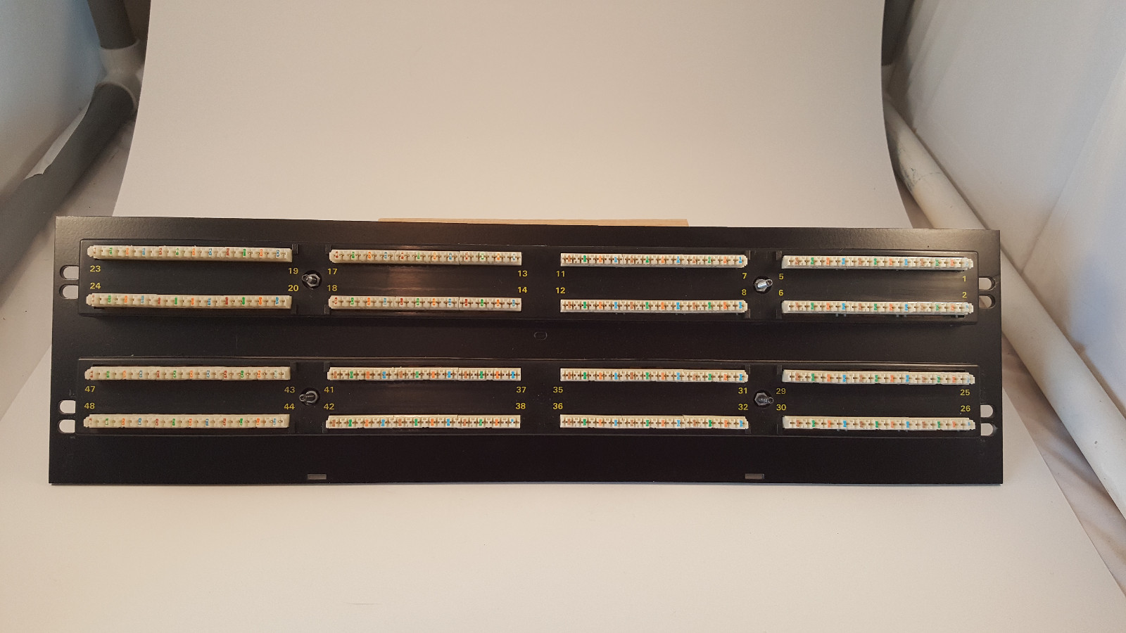Ortronics 48 Port Cat 5 Patch Panel 3U x 19