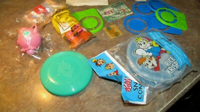 Lot 15 Kellogg's Cereal Tang Toys Pokemon,Kooky Doodles,Big Bird,Snack Container
