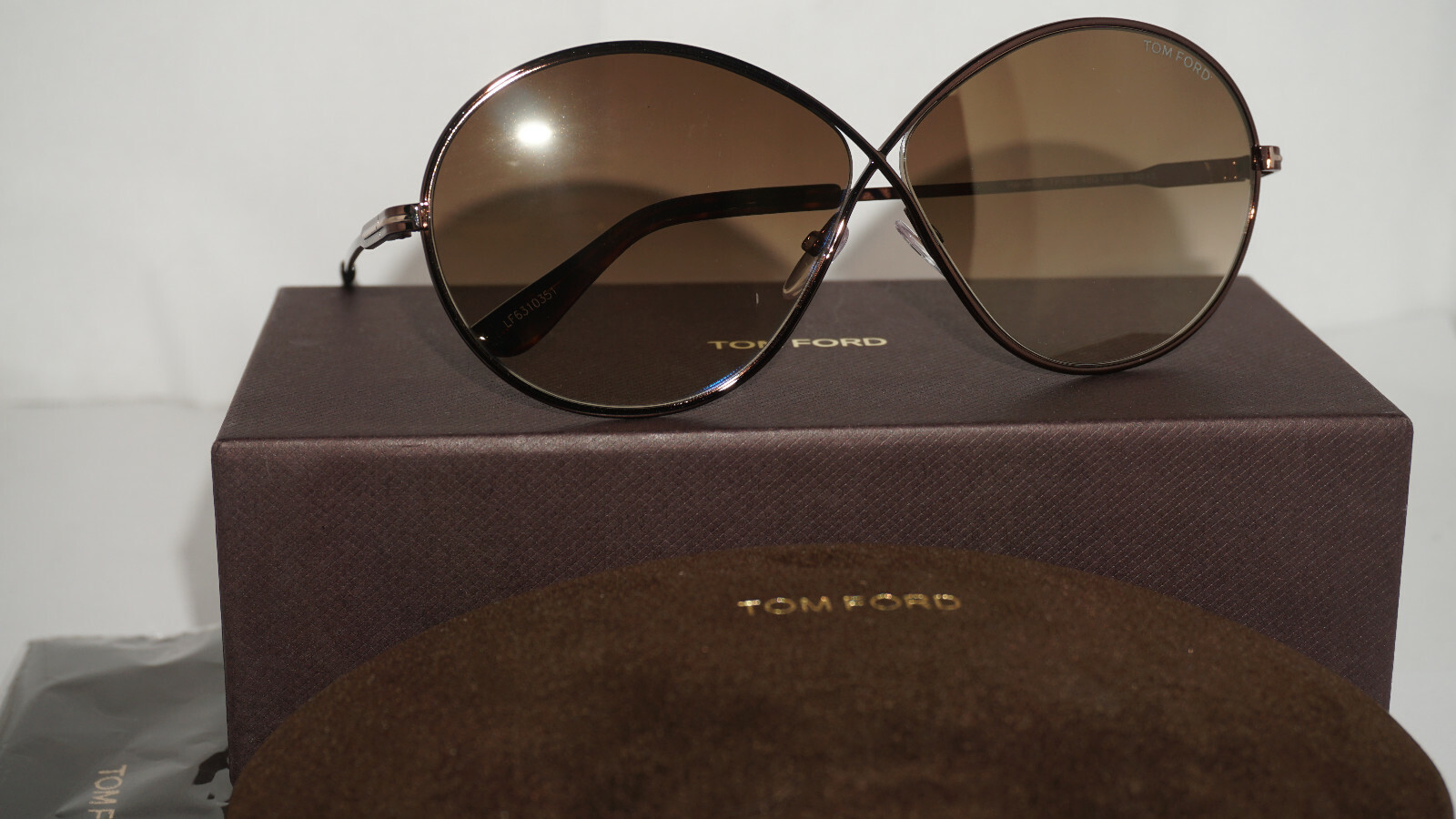 Pre-owned Tom Ford Sunglasses Rania-02 Bronze Brown Tf564 48g 64 09 140